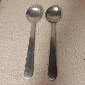 Vintage Quikut‎ Stainless Grapefruit Spoon Set of 2 Light Stainless Serrated...